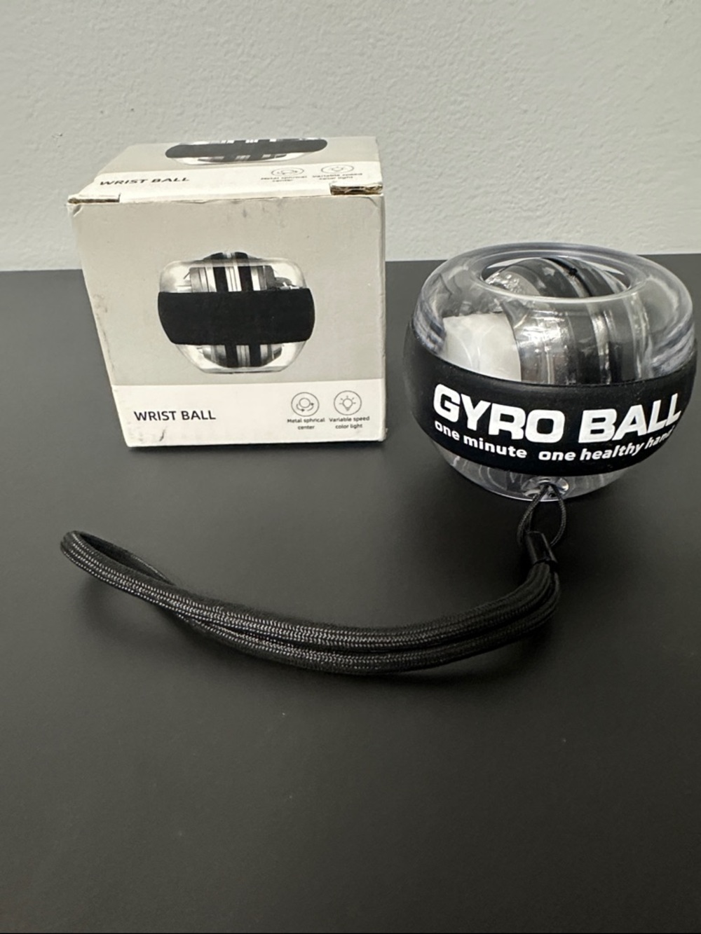 Gyro Ball Wrist Exerciser - Black/Clear